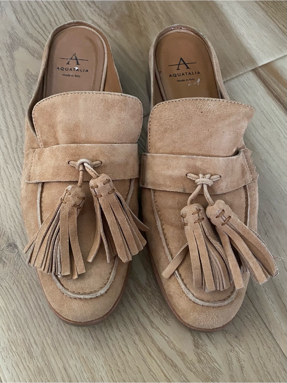 AQUATALIA BACKLESS SUEDE MULES